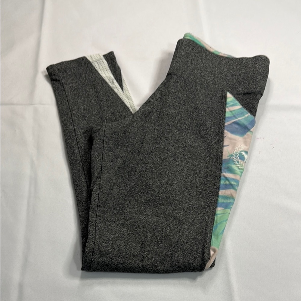 PINK Victoria's Secret Gray Leggings with Colorful Side Detail